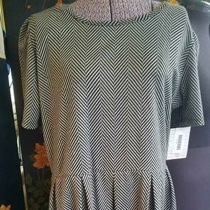 Lularoe Herringbone pleated dress